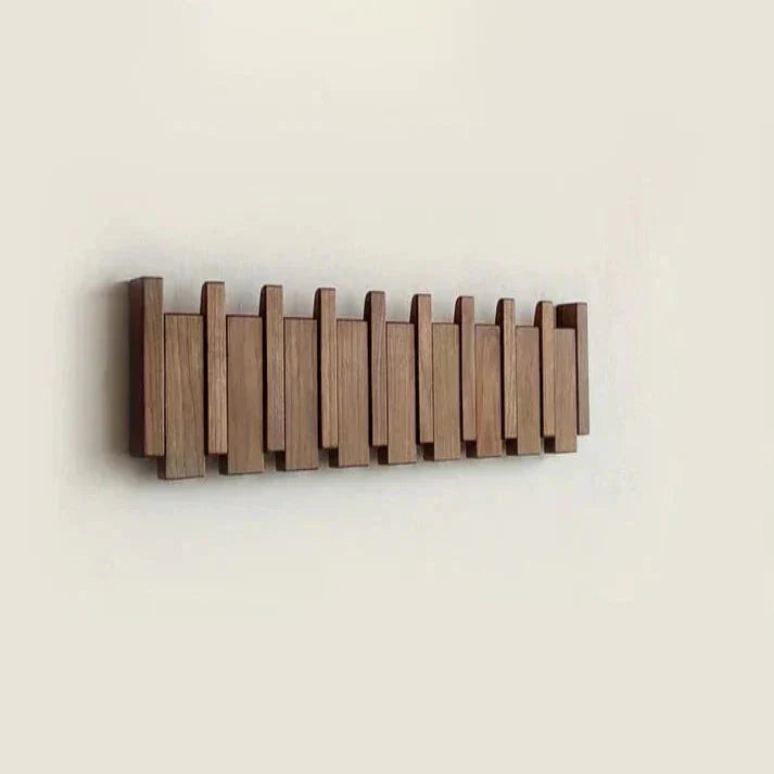 Perchero de pared Verona madera natural – colgador plegable escandinavo