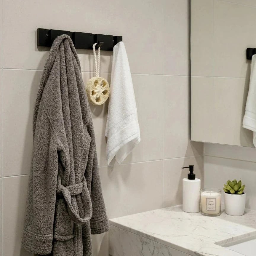 Perchero de pared moderno Palermo - Perchero metal negro