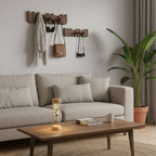 Perchero de pared Verona madera natural – colgador plegable escandinavo