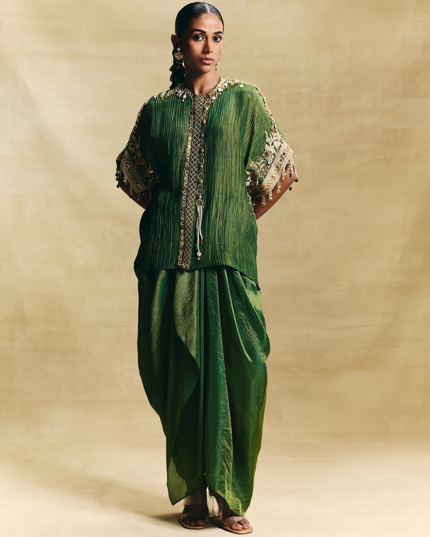 Isra Drape Skirt Set By KYNAH, Luxury Indian Fashion & Bridal Wear