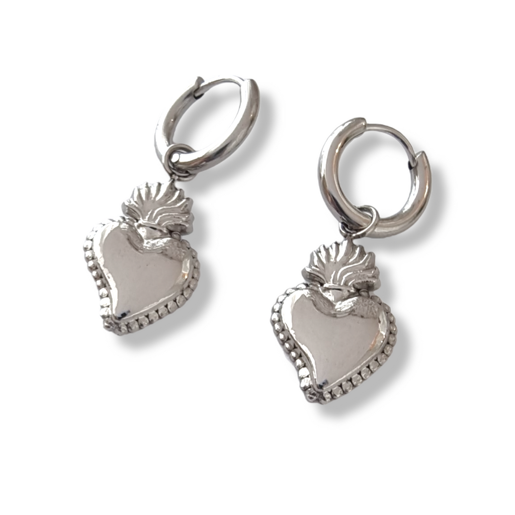 Pendientes aros con Corazon