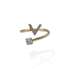 Anillo Alphabet (Dorado)