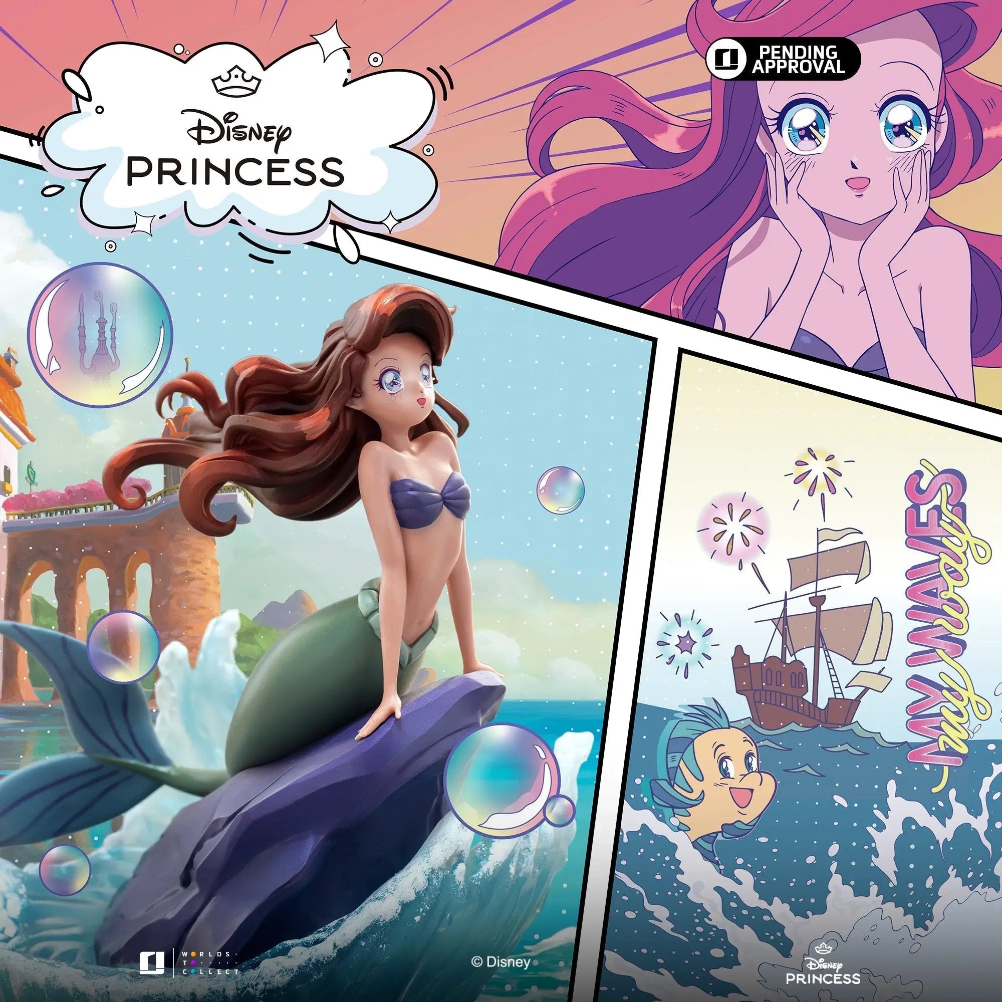 Statue Ariel - Disney's Princess Animated Icons - Iron Studios