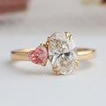 Oval And  Heart Cut Lab Grown Diamond  Toi Et Moi  Ring