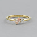 Pink Pear Lab Diamond Toi Et Moi Engagement Ring