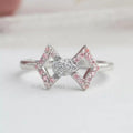 Round Cut Lab Grown Bow Classic Wear Ring