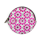 Pink and White Leather Coin Purse Fatima