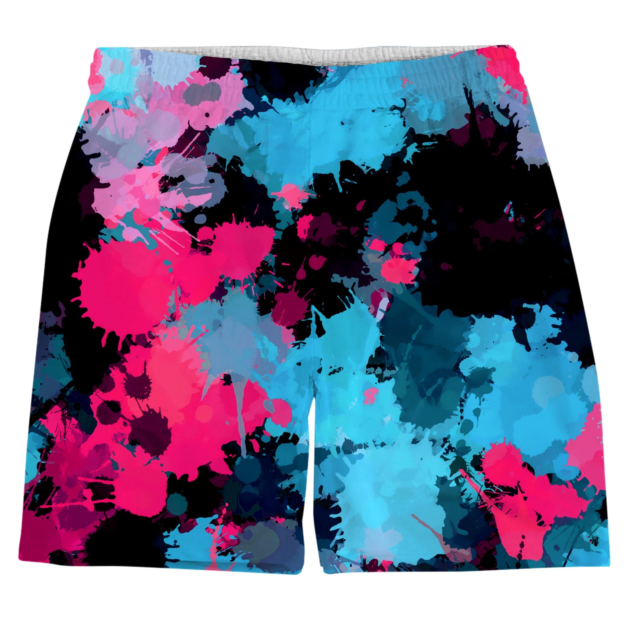 Pink And Blue Paint Splatter Weekend Shorts