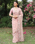 Pink Faria Sari By KYNAH, Luxury Indian Fashion & Bridal Wear