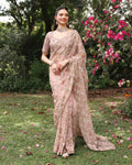 Pink Wedding Bloom Sari By KYNAH, Luxury Indian Fashion & Bridal Wear