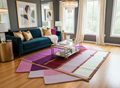 Pink Prism Geometric Hand-Tufted Wool Rug 6 x 9 ft