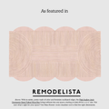 Pink Scallop Arch Geometric Hand Tufted Wool Rug