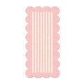 Pink Scalloped Stripe Hand Tufted Wool Rug