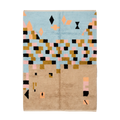 Pixelated Landscape Moroccan Shag Rug
