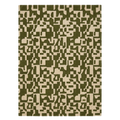 Pixelated Moss Grid Hand Tufted Rug