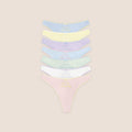 Lounge Underwear Days of the Week Thongs (7-Pack) - Multicolour Pastel