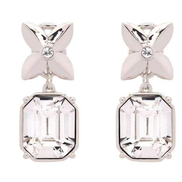 Platinum Flower Earrings