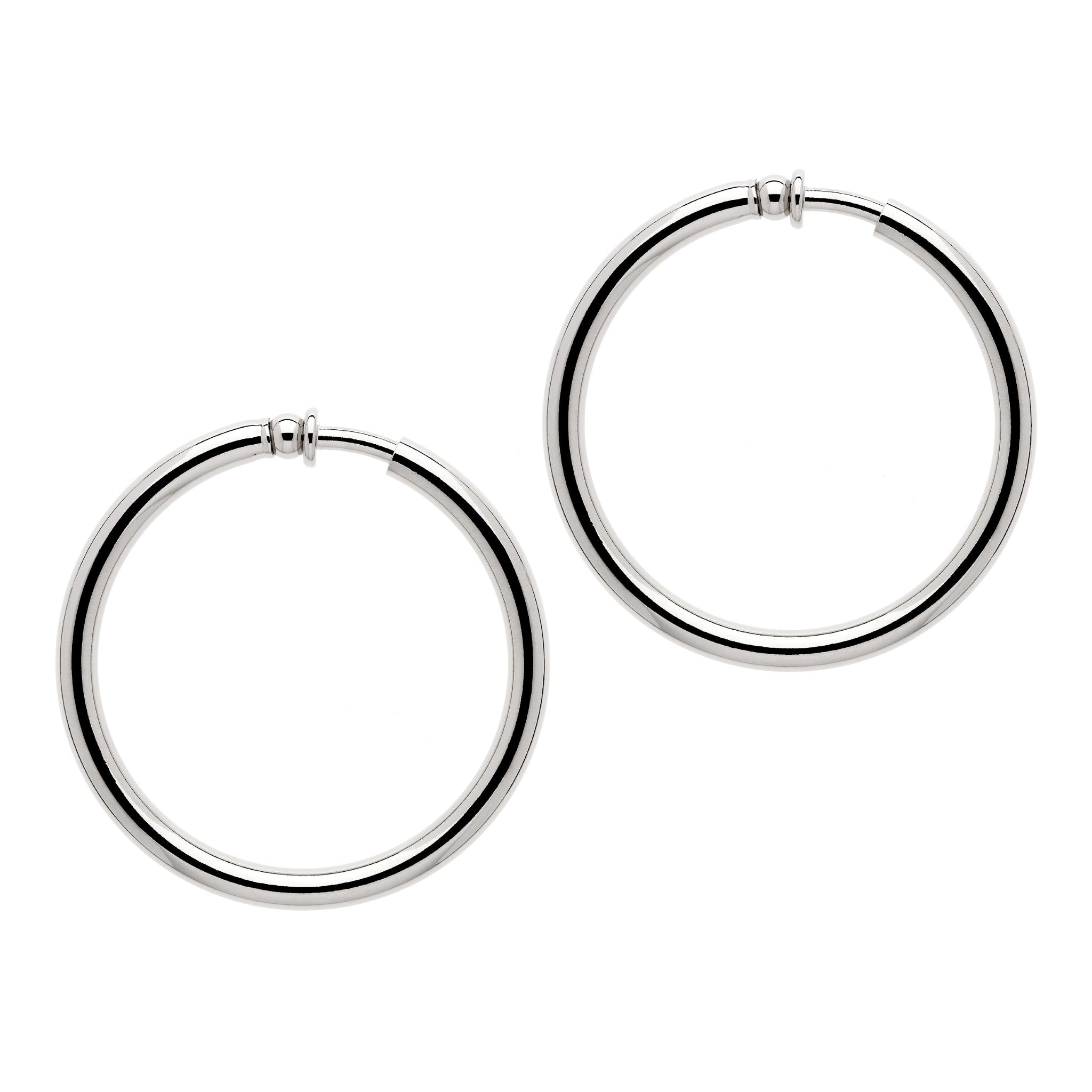 Platinum Hoop  Earrings