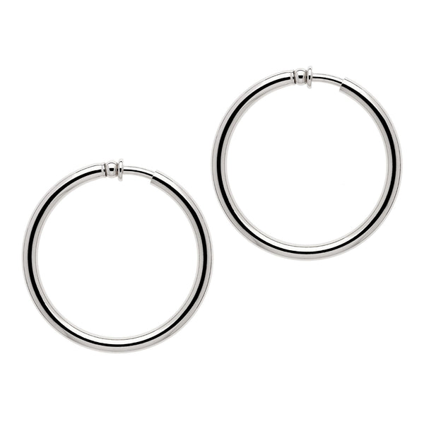 Platinum Hoop  Earrings