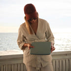 Portadocumentos Bebé Eco piel MIREM By Nenina & Co Dusty Blue