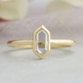 Hexagon Portrait Cut Solitaire Diamond  Ring