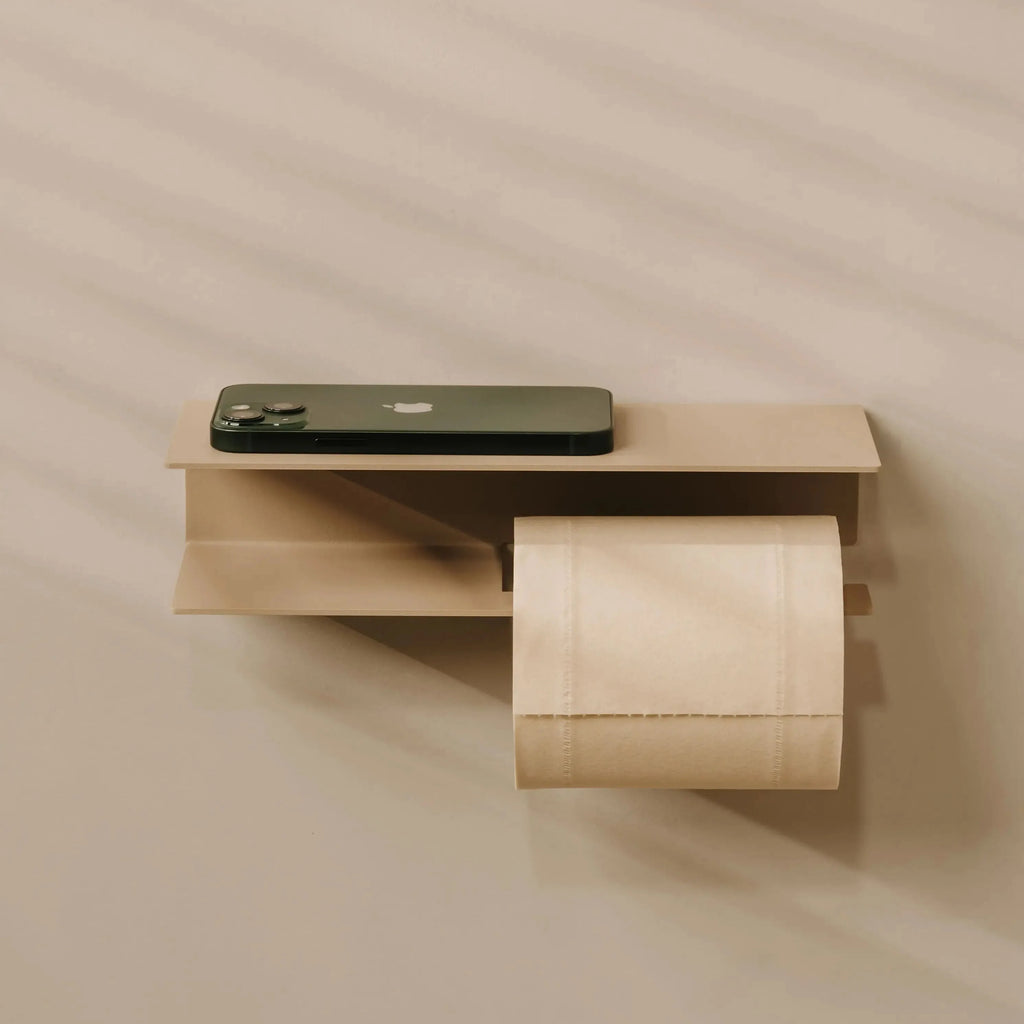 Portarrollos Berno – accesorios baño moderno con estante