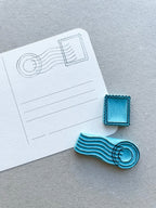Postage rubber stamps for post card making