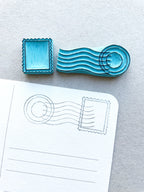Postage rubber stamps for post card making