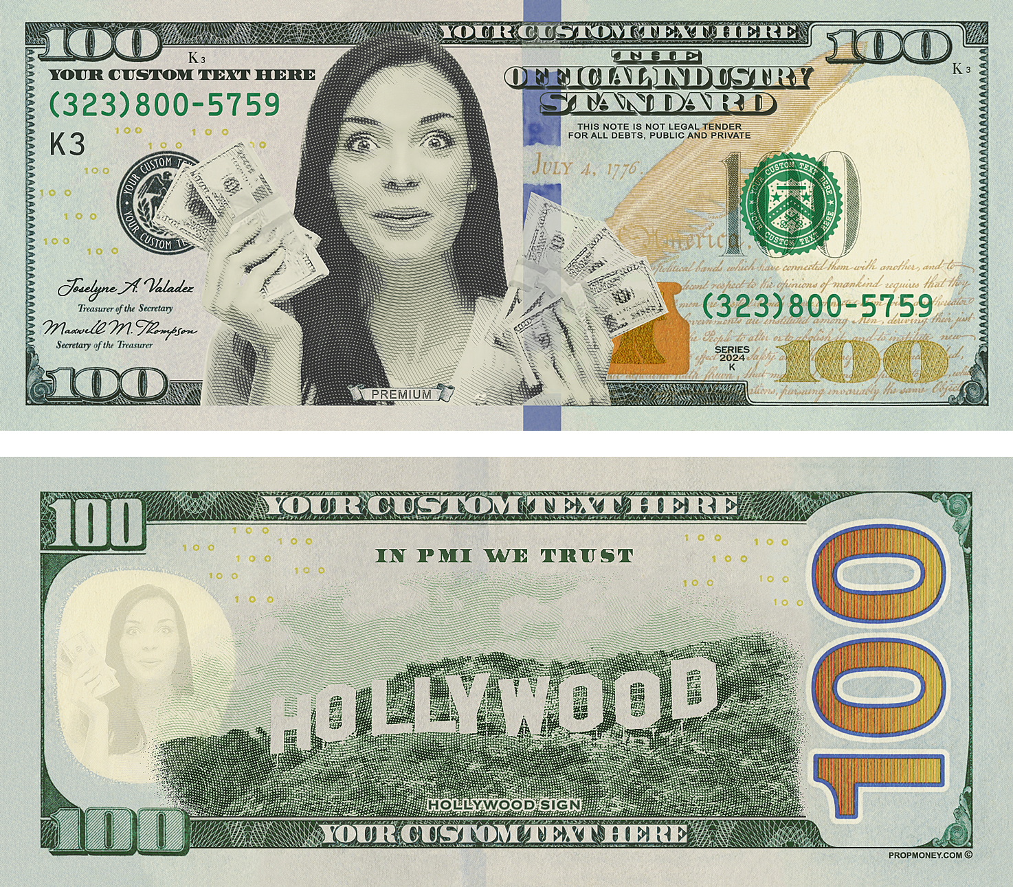 Custom Designed Prop Money By Prop Money Inc.