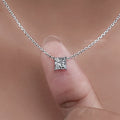 Princess Cut Lab Diamond Solitaire Pendant