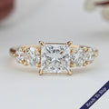 Five Stone Princess Lab Diamond Engagement Ring