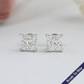 Princess Lab Grown Diamond Stud Earrings