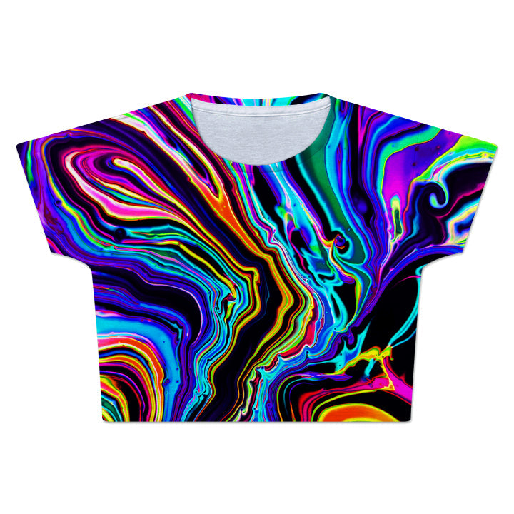 Neon Rift Crop Tee