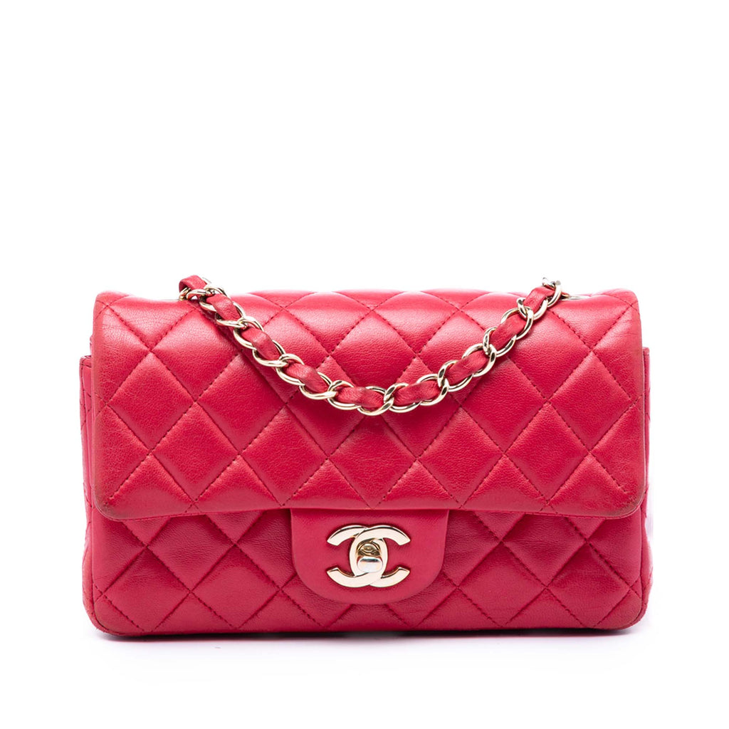 Mini Rectangular Classic Lambskin Single Flap