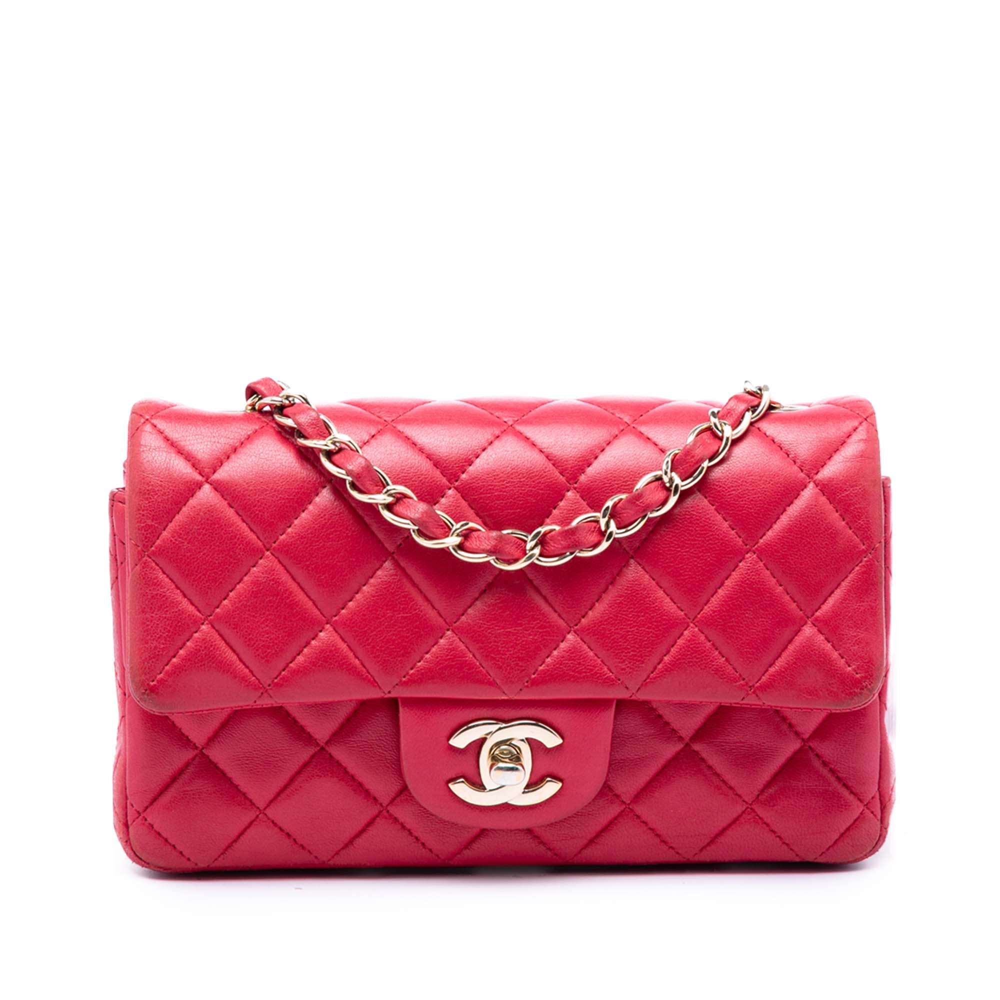 Mini Rectangular Classic Lambskin Single Flap