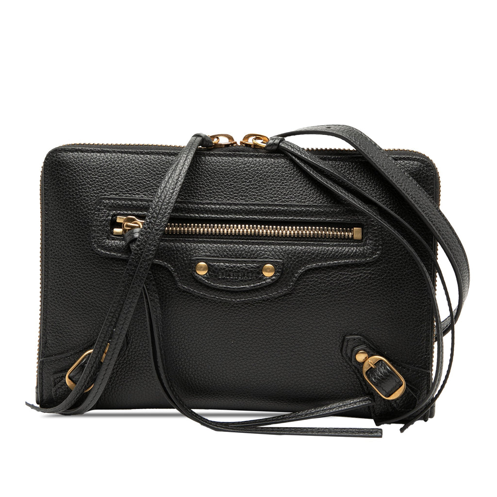 Pebbled Leather Neo Classic City Pouch Crossbody