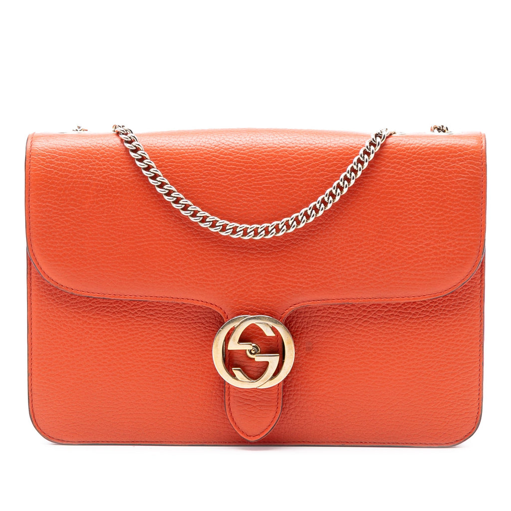 Medium Dollar Calfskin Interlocking G Crossbody
