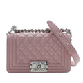 Small Quilted Caviar Boy Flap