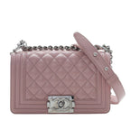 Small Quilted Caviar Boy Flap