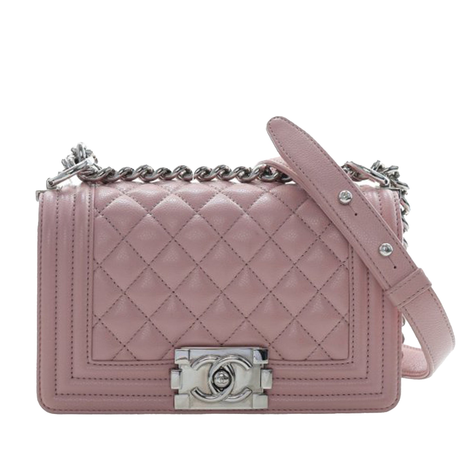 Small Quilted Caviar Boy Flap