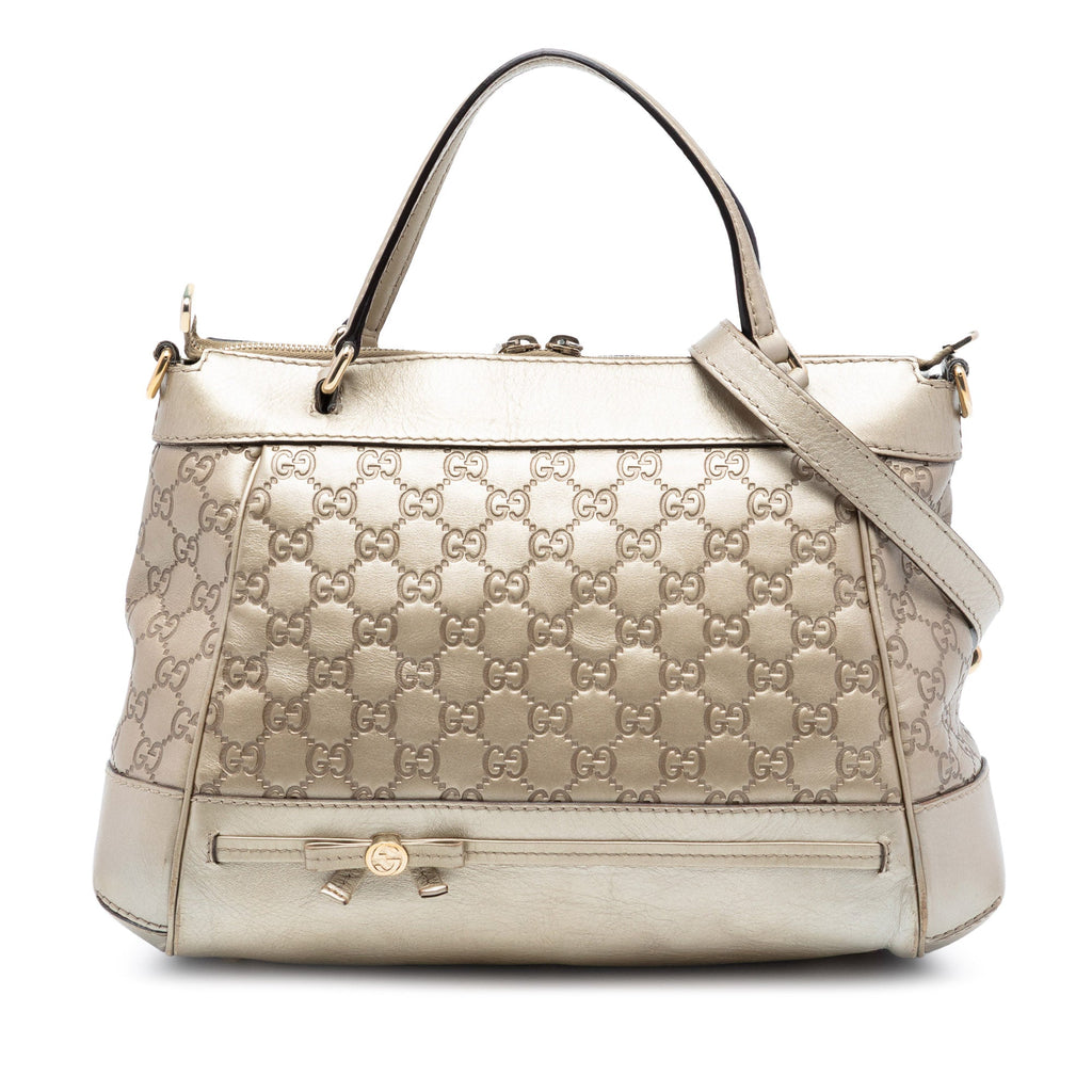 Metallic Guccissima Mayfair Satchel