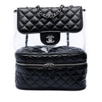 Quilted Lambskin and PVC Aquarium Shoulder Bag