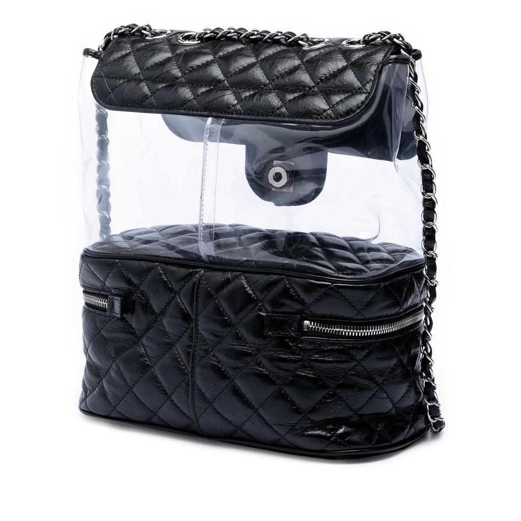 Quilted Lambskin and PVC Aquarium Shoulder Bag