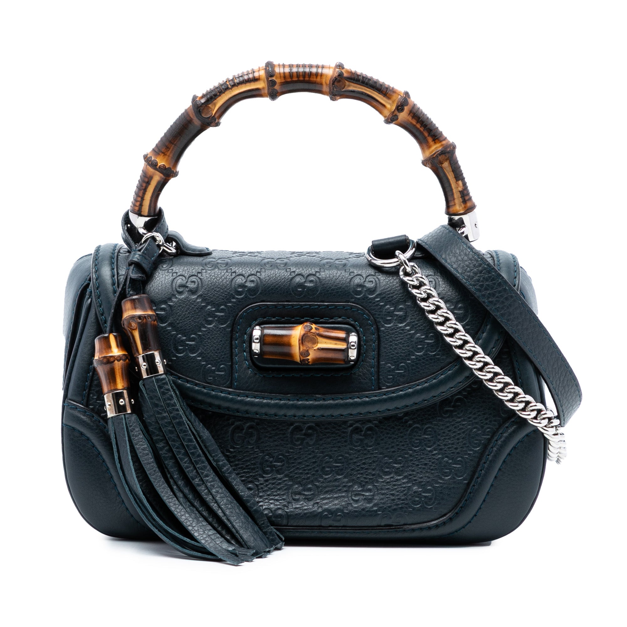 Medium Guccissima New Bamboo Top Handle Bag