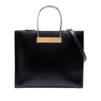Small Leather Cable Shopper Tote