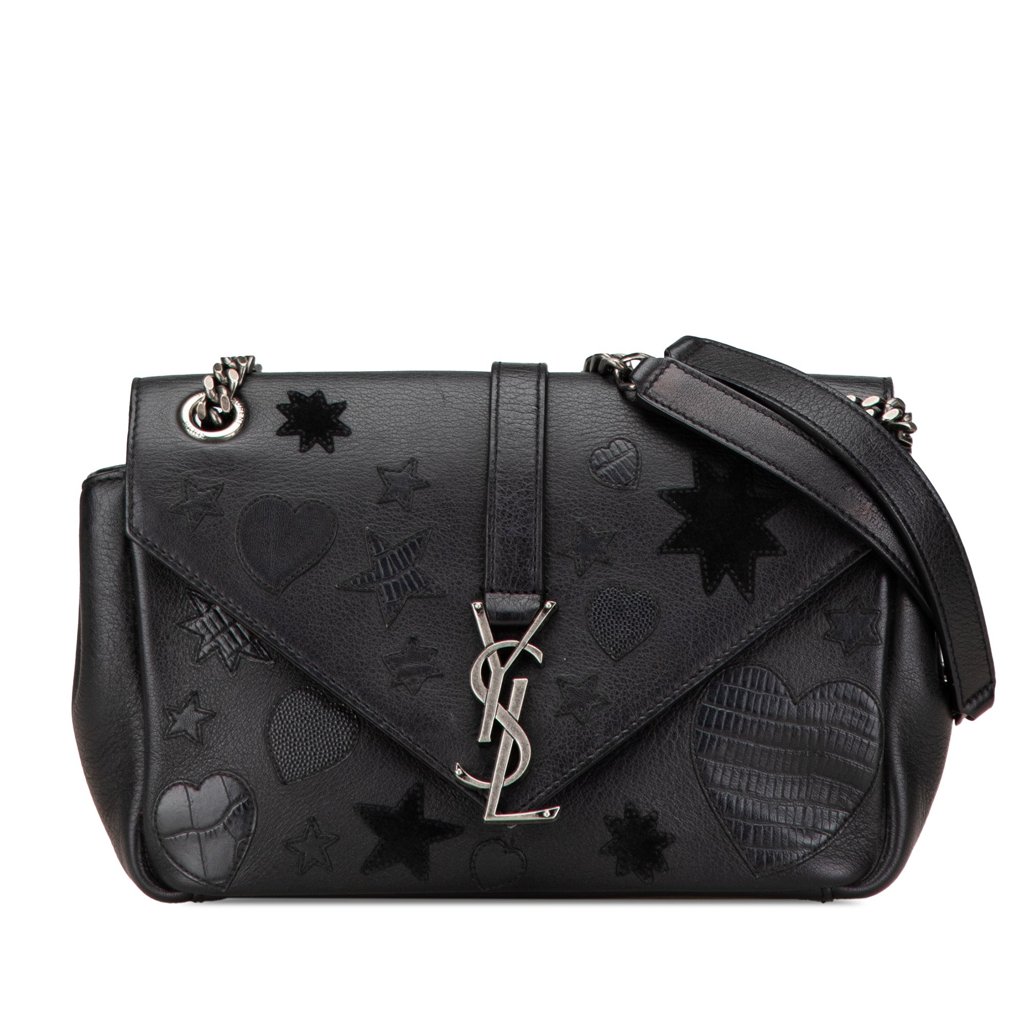 Medium Monogram Heart Patchwork Chain Wallet