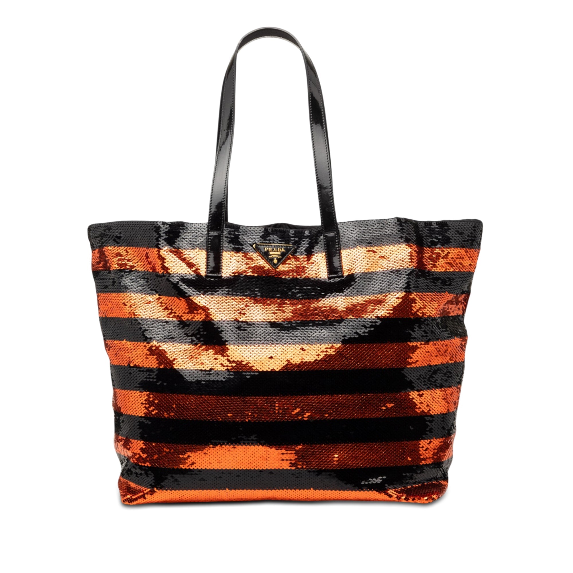 Satin Sequin Stripes Tote