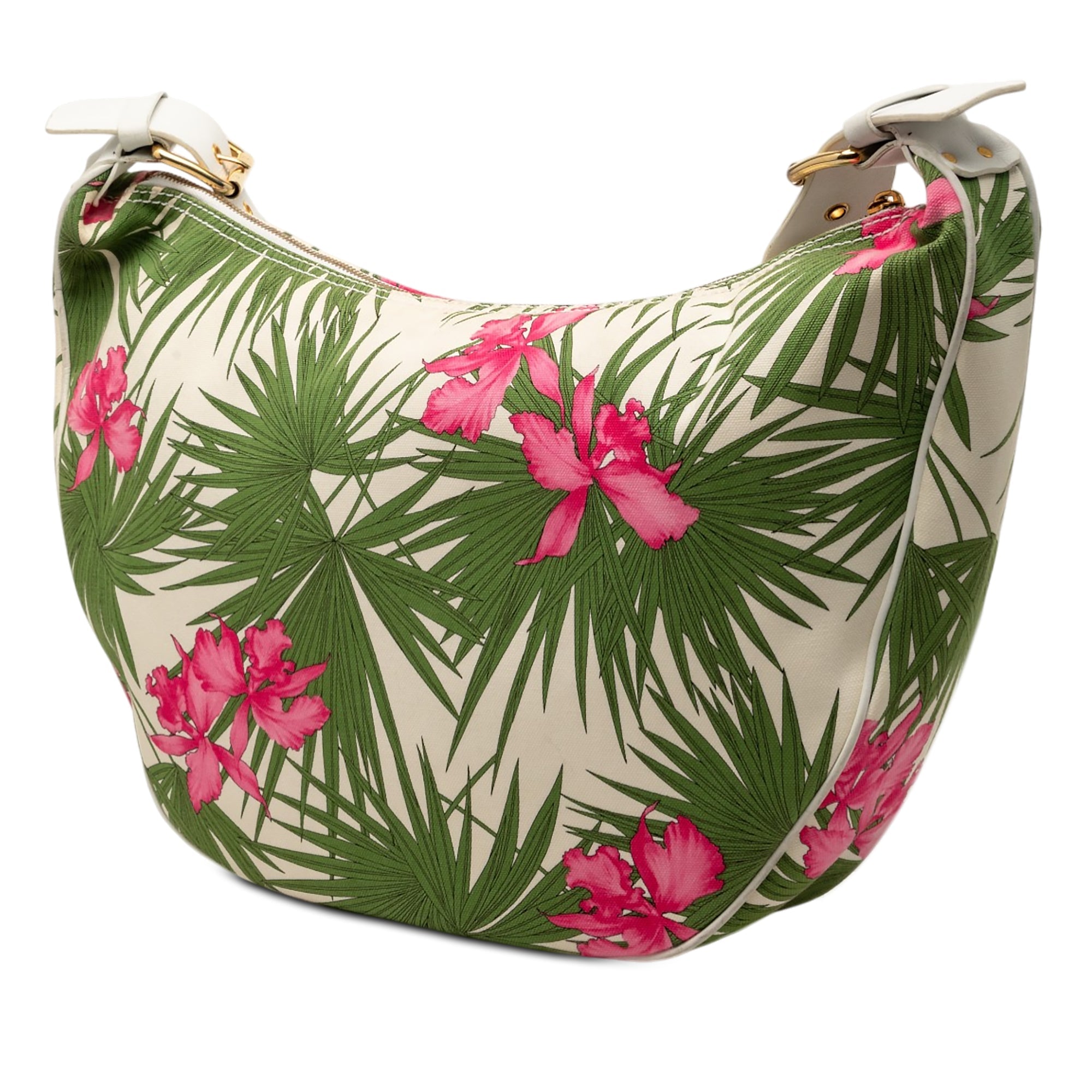 Floral Printed Canvas Crossbody