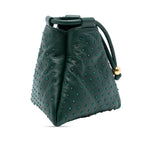 Mini Lambskin Crystal Embellished Triangle Handbag