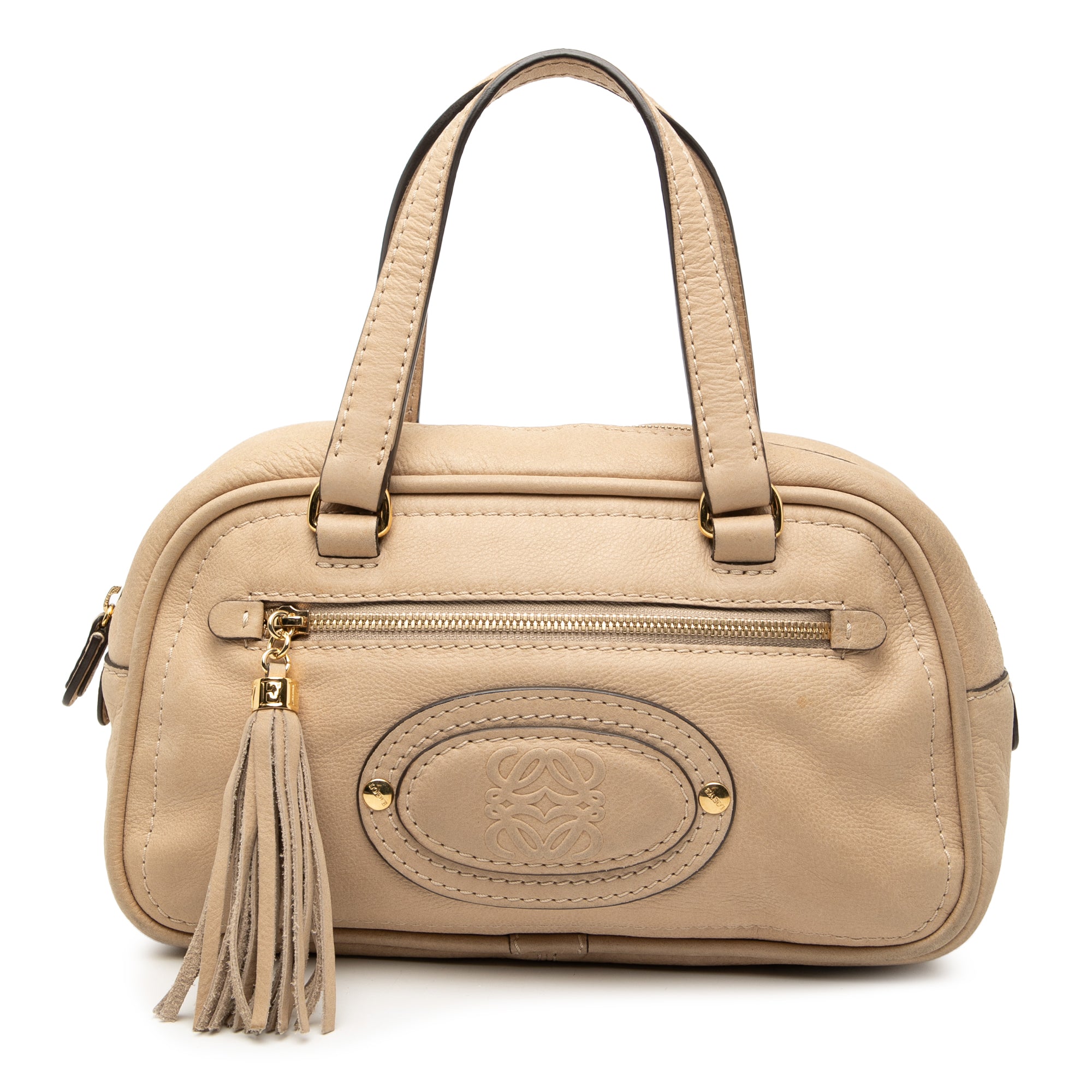 Mini Anagram Leather Tassel Handbag